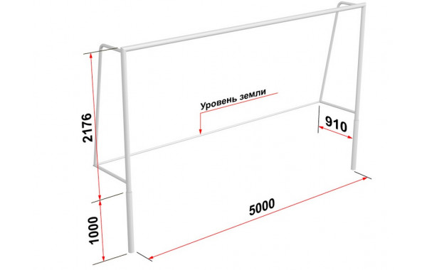 Ворота футбольные Glav разборные (5х2 м) 15.103.1 шт 600_380