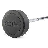 Штанга неразборная обрезиненная 30 кг. Прямой гриф VictoryFit VF-DX4300