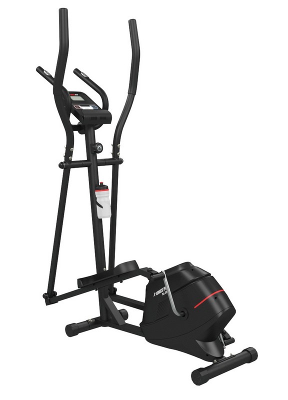 Эллиптический тренажер UnixFit SL-350 Black (коврик в подарок) 576_800