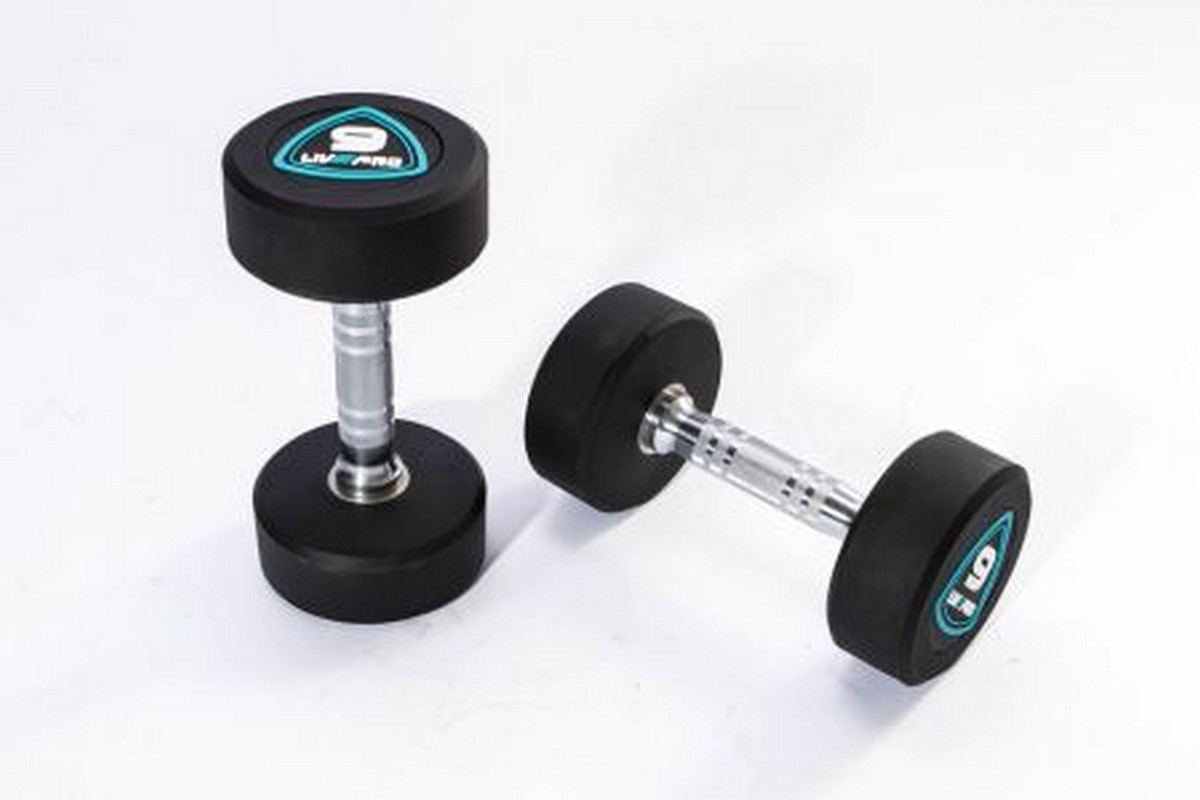 Гантели в уретане 8 кг Live Pro Studio Dumbbells LP8075-08 1200_800